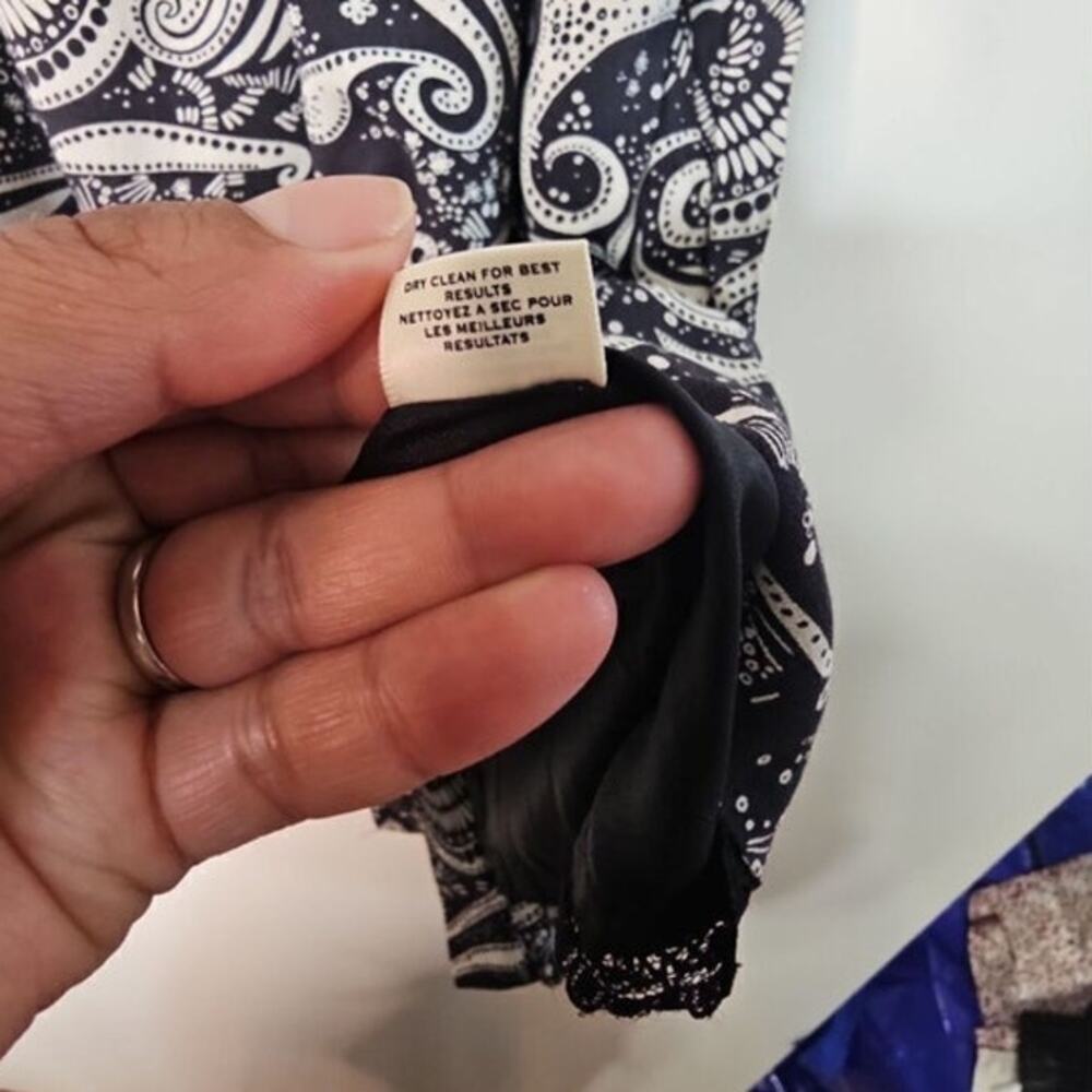 Anthropologie by Moulinette soeur Black Swirling villages Women's size 12 - Picture 9 of 11